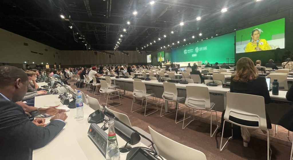 Klimatförhandlingar under COP28 i Dubai, december 2023. 